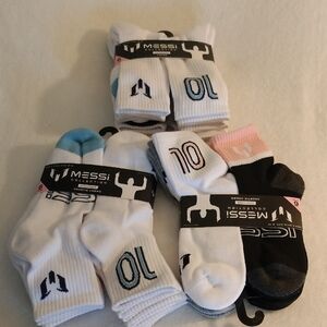 (3) Messi Collection Shortie Crews X2 Crews X1 Socks Men's Size 6-12 NWT